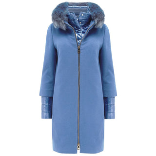 Herno Blue Cashmere Women Coat