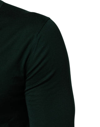 Dolce & Gabbana Dark Green Button Down Men Cardigan Sweater