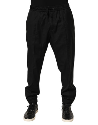 Dolce & Gabbana Black Drawstring Men Jogger Sweatpants Pants