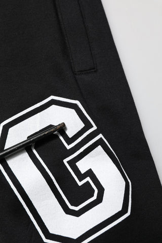 Dolce & Gabbana Black Logo Print Cotton Casual Bermuda Short