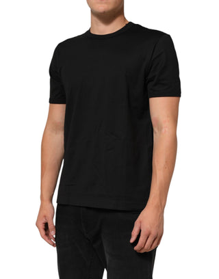 Dolce & Gabbana Black Goodluck 2021 Cotton Crew Neck T-shirt