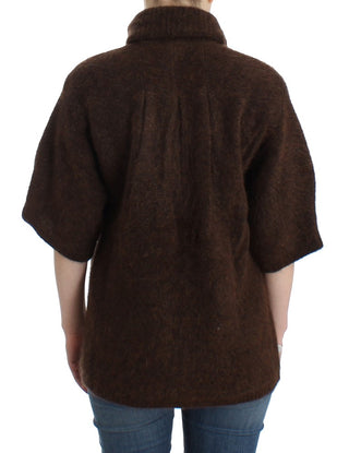 Cavalli Elegant Short Sleeve Brown Cardigan