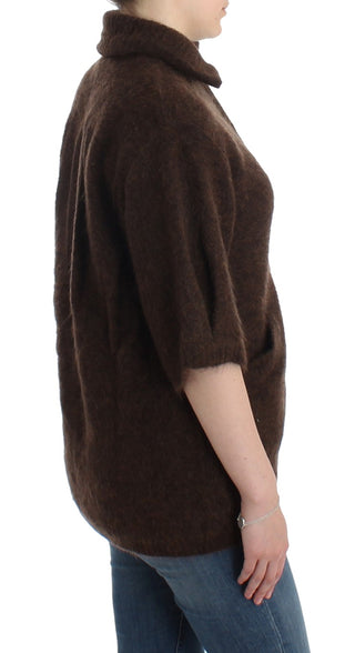 Cavalli Elegant Short Sleeve Brown Cardigan