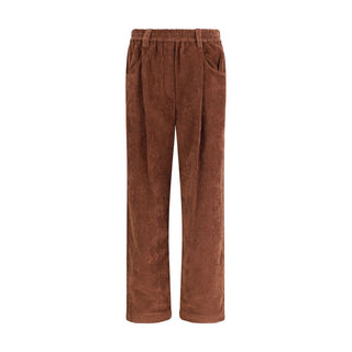 Brunello Cucinelli Brown Cotton Casual Pants