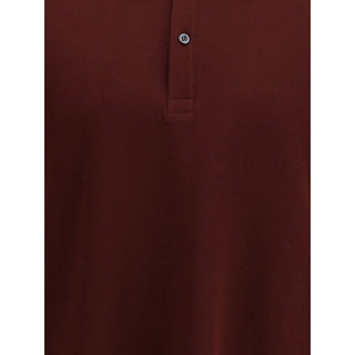 Alexander McQueen Bordeaux Cotton Polo Shirt