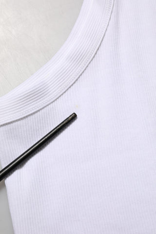 Dolce & Gabbana White Sleeveless Round Neck Tank T-shirt