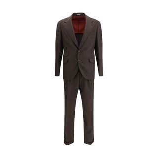 Brunello Cucinelli Brown Wool Two-Piece Suit