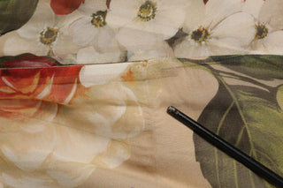 Dolce & Gabbana Beige Floral Sleeveless A-line Mini Dress