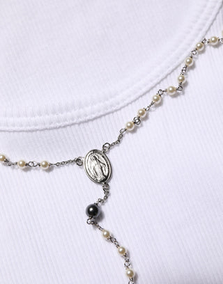 Dolce & Gabbana White Cotton Chain Necklace Tank Top T-shirt