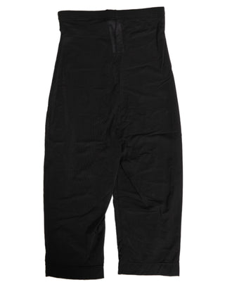 Dolce & Gabbana Black High Waist Tight Midi Trouser Underwear