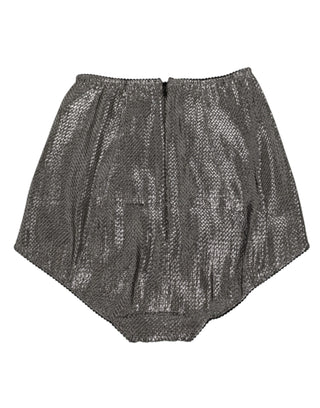 Dolce & Gabbana Gray Silk Stretch Slip Girdle Panty Underwear