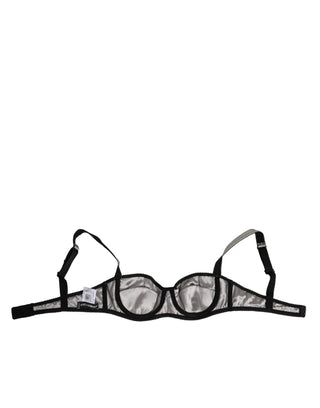 Dolce & Gabbana Gray Acetate Stretch Balconcino Bra Underwear