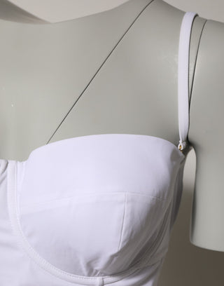 Dolce & Gabbana White Padded Balconette One Piece Swimwear