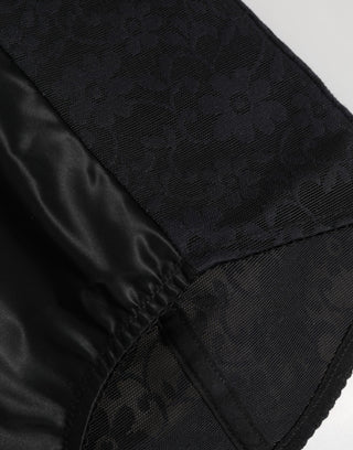 Dolce & Gabbana Black Nylon High Waist Short Panty Underwear