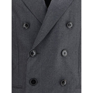 Ami Paris Gray Fleece Wool Blazer