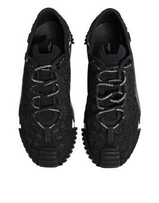 Dolce & Gabbana Black Logo Lace Low Top NS1 Sneaker Shoes