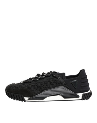 Dolce & Gabbana Black Logo Lace Low Top NS1 Sneaker Shoes