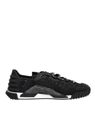 Dolce & Gabbana Black Logo Lace Low Top NS1 Sneaker Shoes