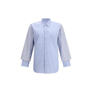 Comme Des Garçons Light Blue Cotton Pattern Shirt
