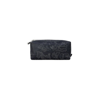 Alviero Martini Prima Classe Black Cotton Clutch Bag