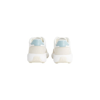 Calvin Klein Jeans Cream Leather Athletic Sneakers
