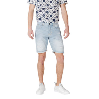 Antony Morato Light Blue Cotton Bermuda Shorts