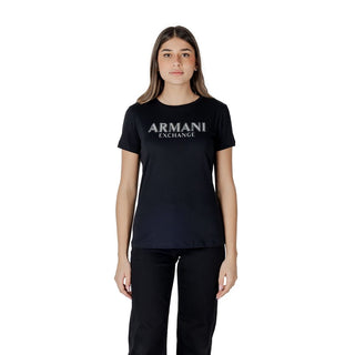 Armani Exchange Black Cotton T-Shirt