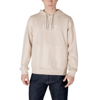 EA7 Emporio Armani Beige Cotton Hoodie