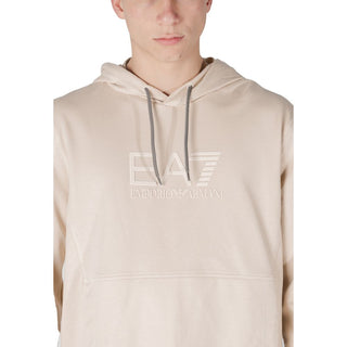 EA7 Emporio Armani Beige Cotton Hoodie