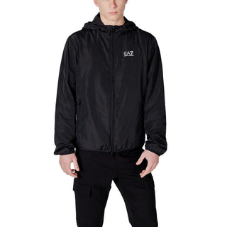 EA7 Emporio Armani Black Polyester Shell Jacket