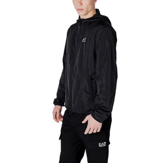 EA7 Emporio Armani Black Polyester Shell Jacket