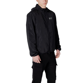EA7 Emporio Armani Black Polyester Shell Jacket