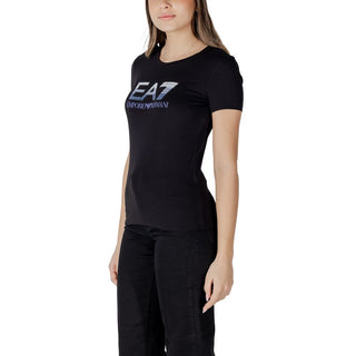 EA7 Emporio Armani Black Cotton T-Shirt