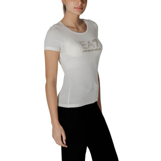EA7 Emporio Armani Cream Modal T-Shirt