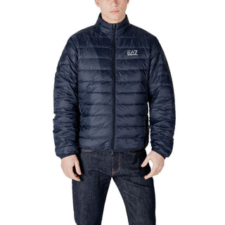 EA7 Emporio Armani Blue Polyamide Jackets & Coat