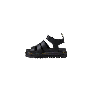 Dr. Martens Black Leather Flat Sandals
