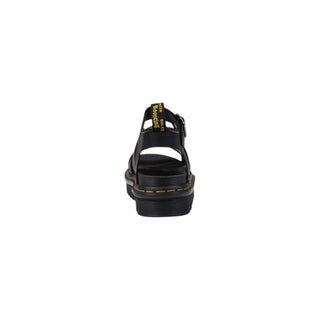Dr. Martens Black Leather Flat Sandals