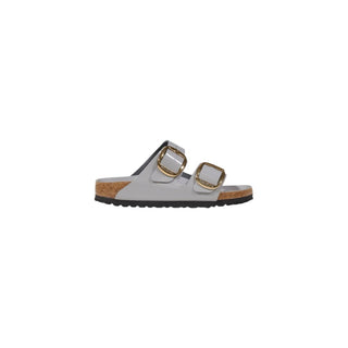 Birkenstock Gray Leather Slippers
