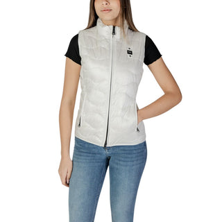 Blauer White Polyamide Sleveless Jacket