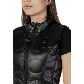 Blauer Black Polyamide Sleveless Jacket