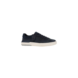 Clarks Blue Nubuc Leather Low Top Sneakers