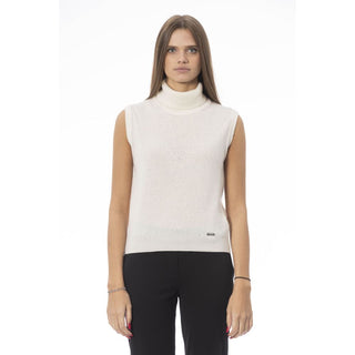 Baldinini Trend White Wool Women Sweater