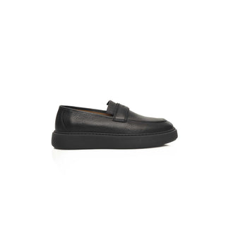 Cerruti 1881 Black Leather Men Loafer