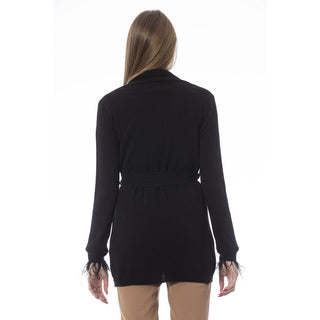 Baldinini Trend Black Wool Women Cardigan