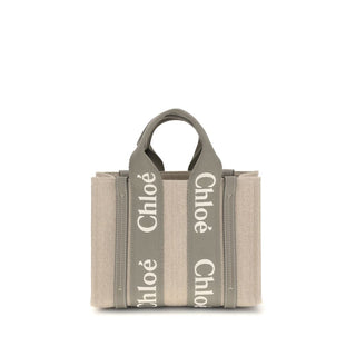 Chloé Beige Linen Handbag