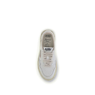 Autry White Leather Athletic Sneakers