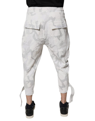 Dolce & Gabbana White Camouflage Cargo Jogger Sweatpants Pants