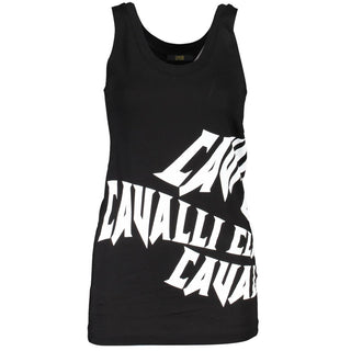 Cavalli Class Black Cotton Women's Tank Top