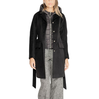 Cleré Black Polyester Coat