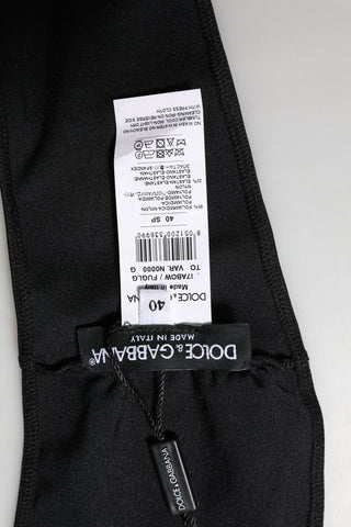 Dolce & Gabbana Black Nylon Blend Bandeau Strapless Tube  Top